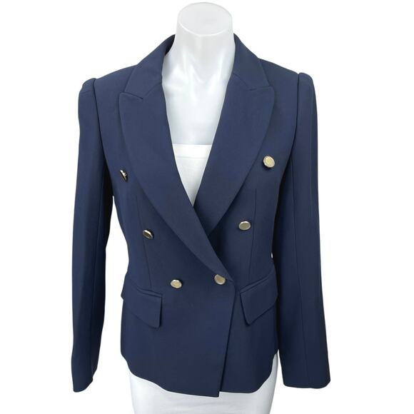 NEW Club Monaco Jowdie Blue Double Breasted Notch Collar Jacket Coat Blazer 4 - Picture 1 of 5